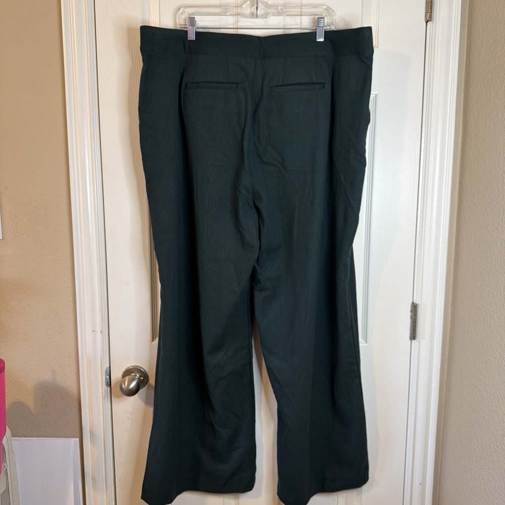 NWT Torrid Set Of 2 Women's Brushed Twill Wide Leg Pants Size 20R Maroon & Green - Picture 14 of 16